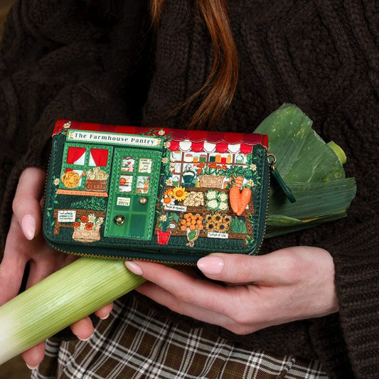Vendula London The Farmhouse Pantry Medium Ziparound Wallet held by model