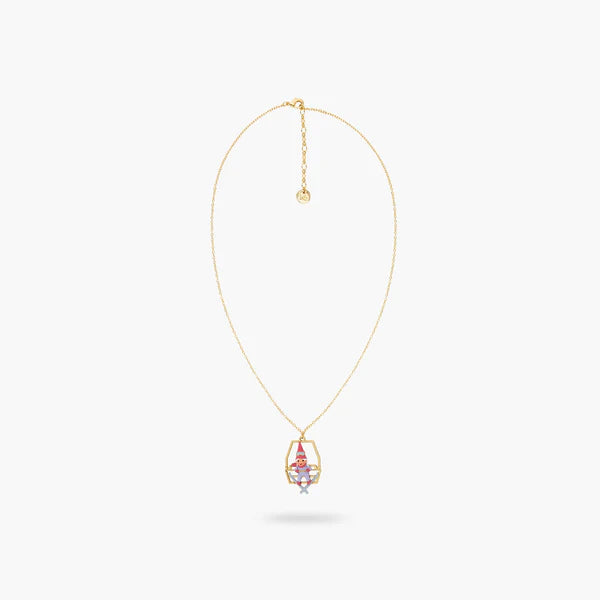 Garden Gnome And Chairlift Pendant Necklace | ascp3111