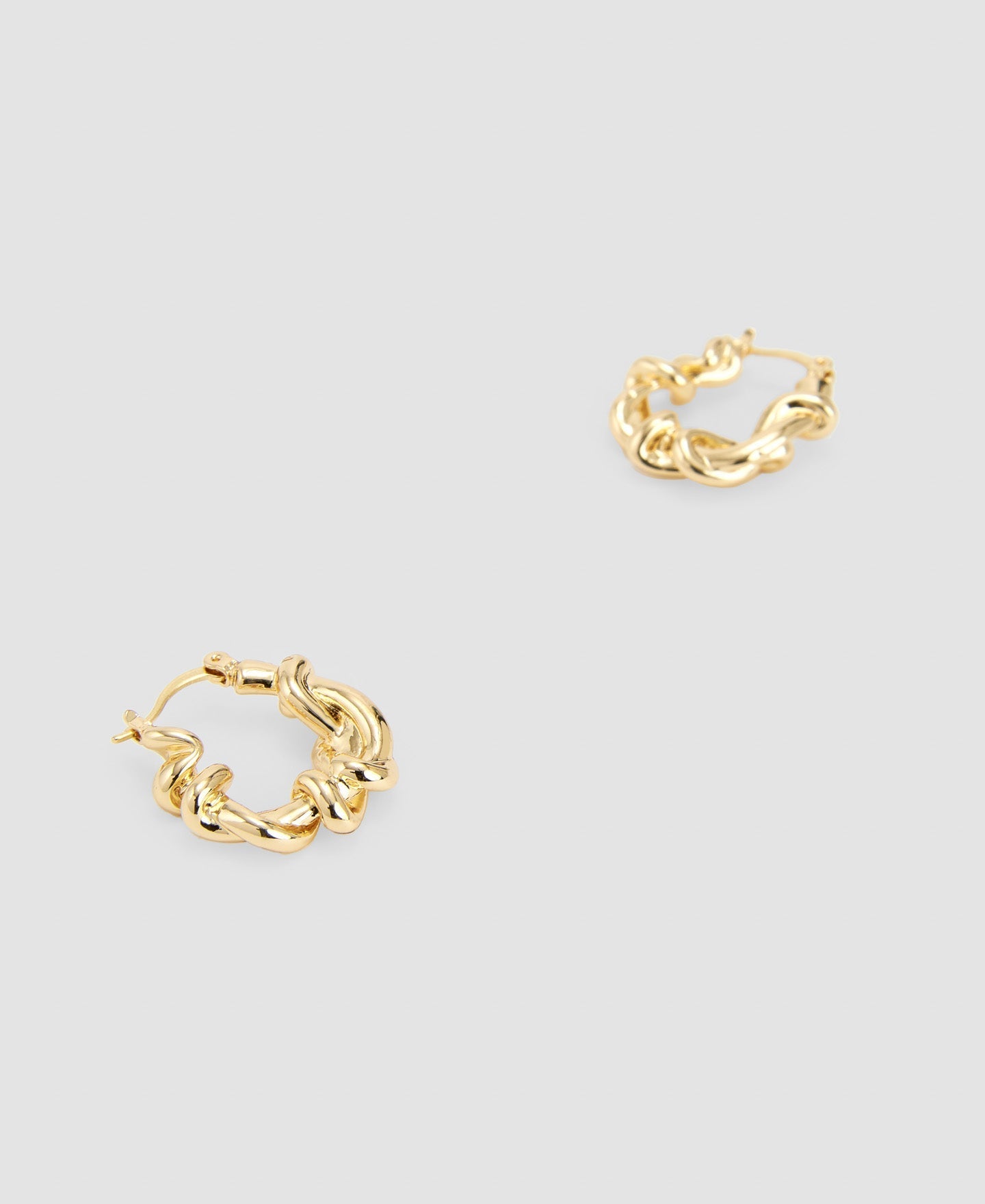 Women Earrings | Gold Knots Family Zinc Earring by Spanish designer Adolfo Dominguez