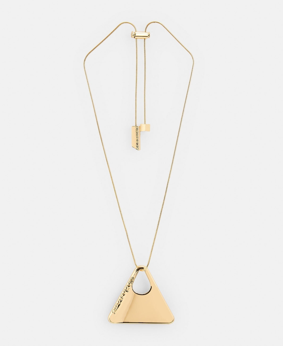 Women Necklace | Gold Zinc And Brass Triangular Necklace by Spanish designer Adolfo Dominguez