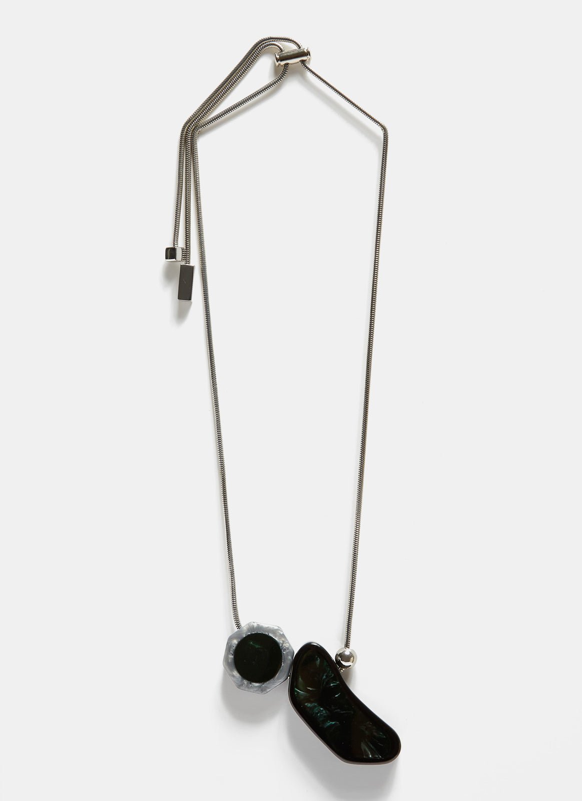 Women Necklace | Green Cord Necklace With Resin Pendant by Spanish designer Adolfo Dominguez