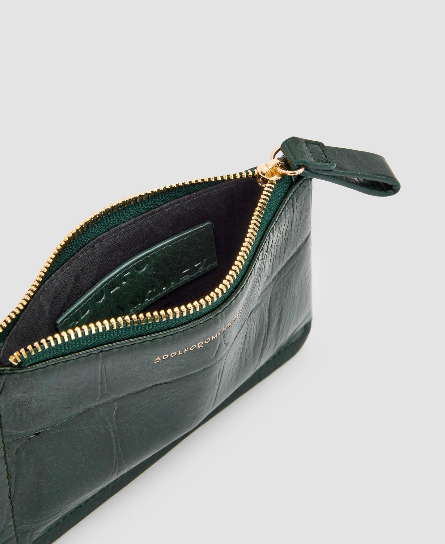 Women Wallet | Green Medium Wallet In Coco Leather by Spanish designer Adolfo Dominguez