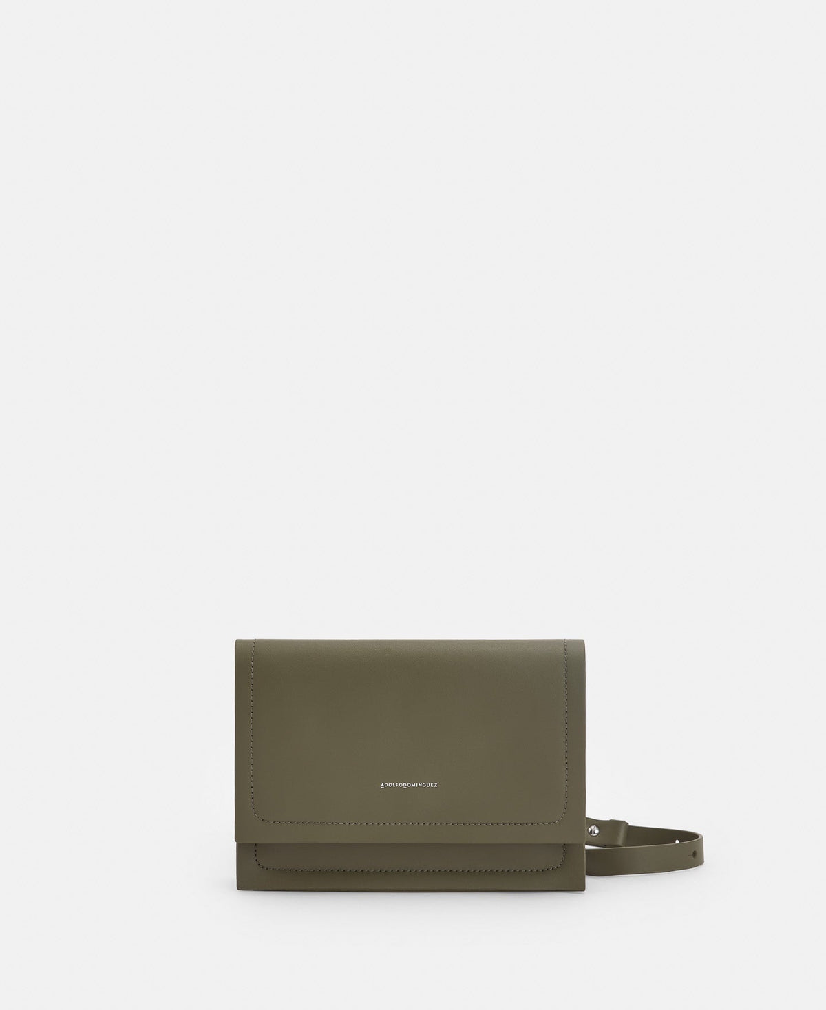 Women Leather Bag | Green Shoulder Bag In Responsible Vachetta by Spanish designer Adolfo Dominguez