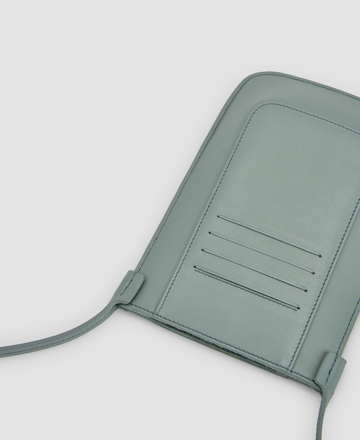 Women Wallet | Green Vachetta Phone Bag by Spanish designer Adolfo Dominguez