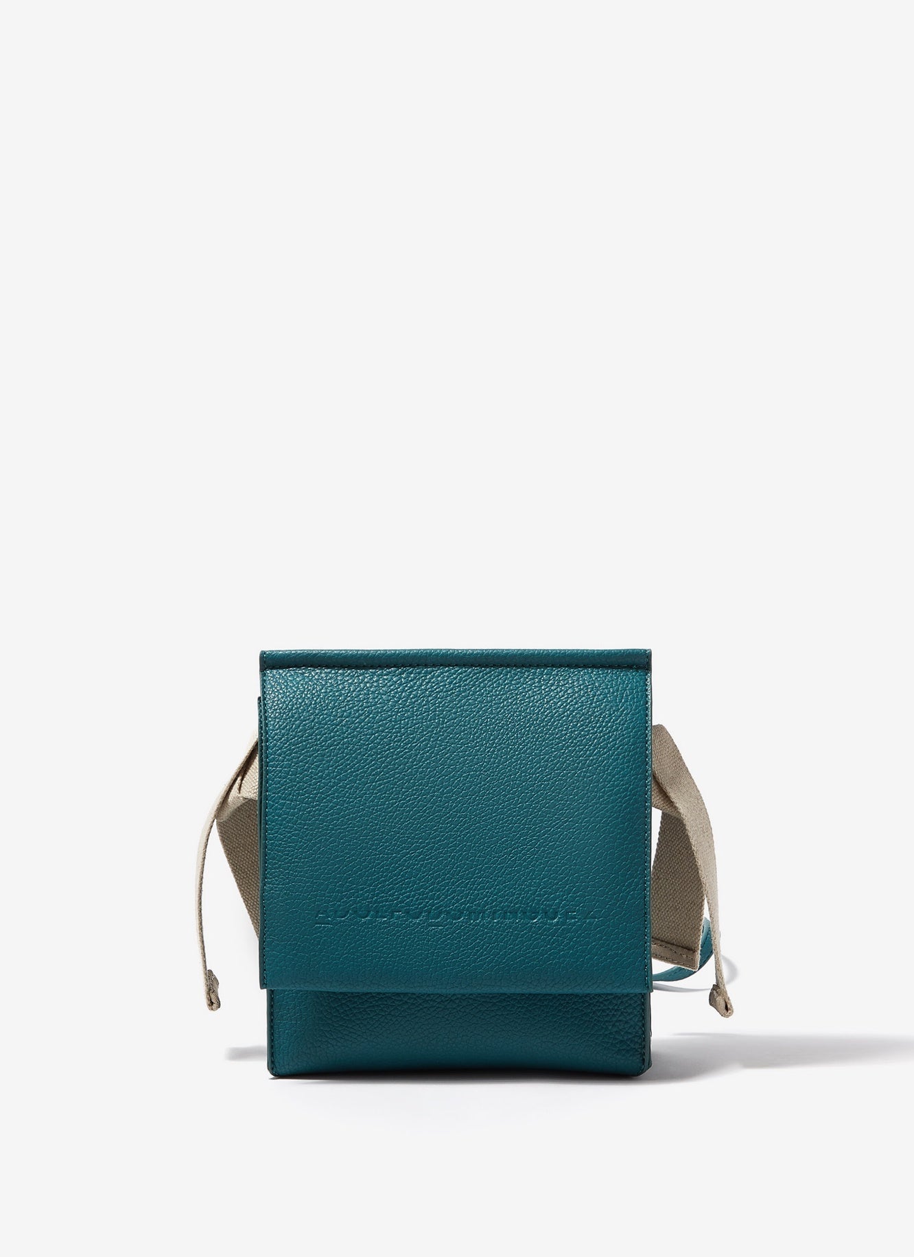 Women Bags | Green Vegan-Leather Crossbody Bag With Flap by Spanish designer Adolfo Dominguez