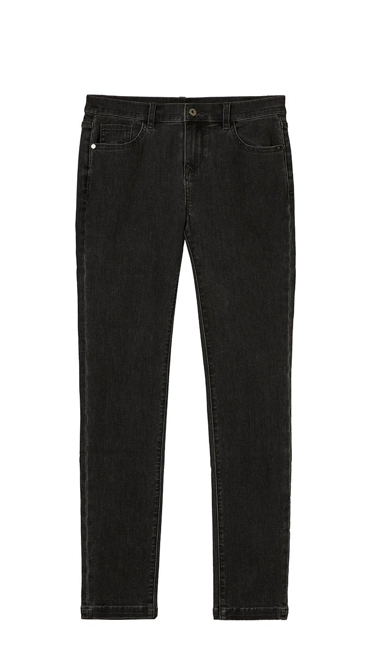 Women Jeans | Grey High Rise Cigarette Jeans by Spanish designer Adolfo Dominguez