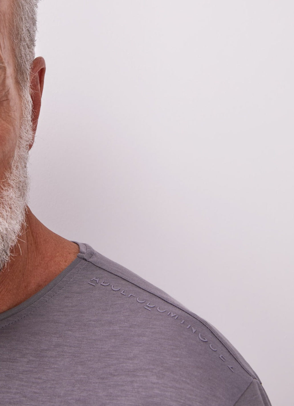 Men T-Shirt (Short Sleeve) | Grey Lyocell Short Sleeve T-Shirt by Spanish designer Adolfo Dominguez