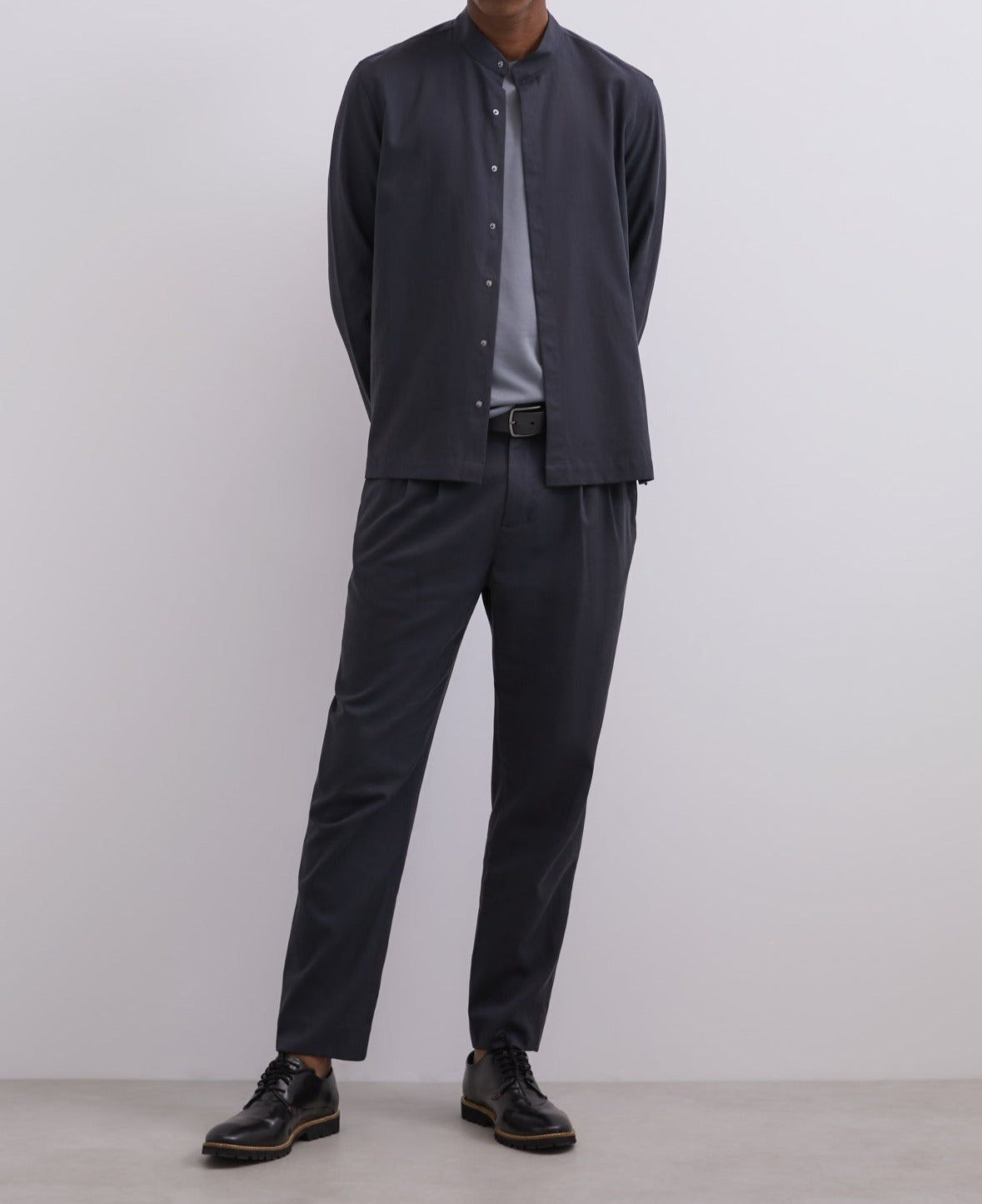Men T-Shirt (Short Sleeve) | Grey Modal Crew Neck T-Shirt by Spanish designer Adolfo Dominguez