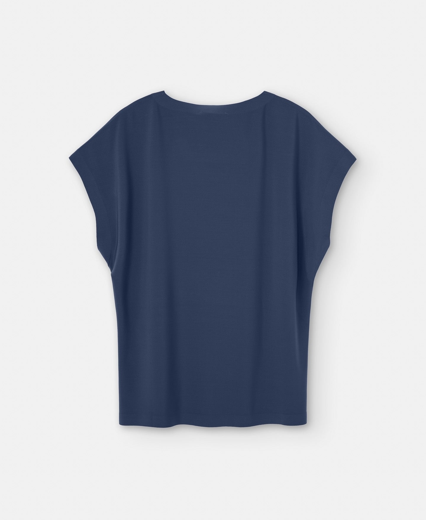 Women T-Shirt (Short Sleeve) | Gunmetal Grey Box Neckline T-Shirt by Spanish designer Adolfo Dominguez