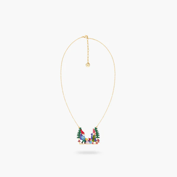 Hiking Toadstool Family Statement Necklace | ascp3031