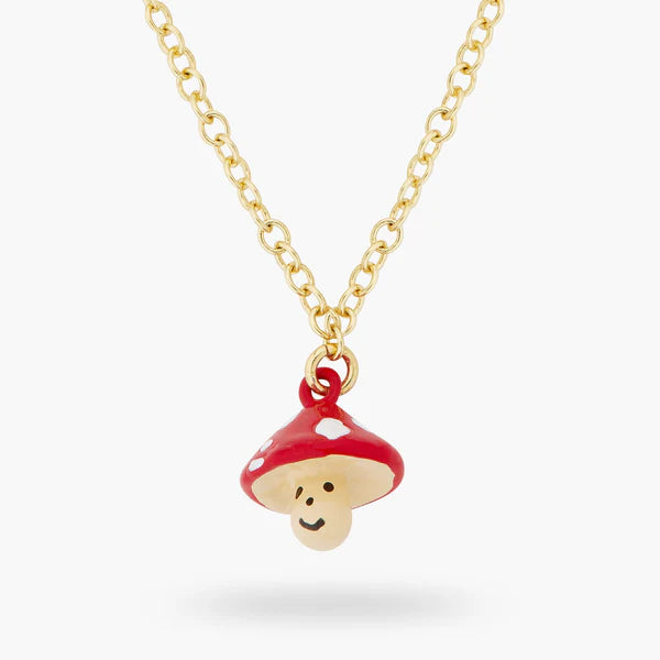 Hiking Young Gnomes And Mushroom Charm Necklace | ascp3051