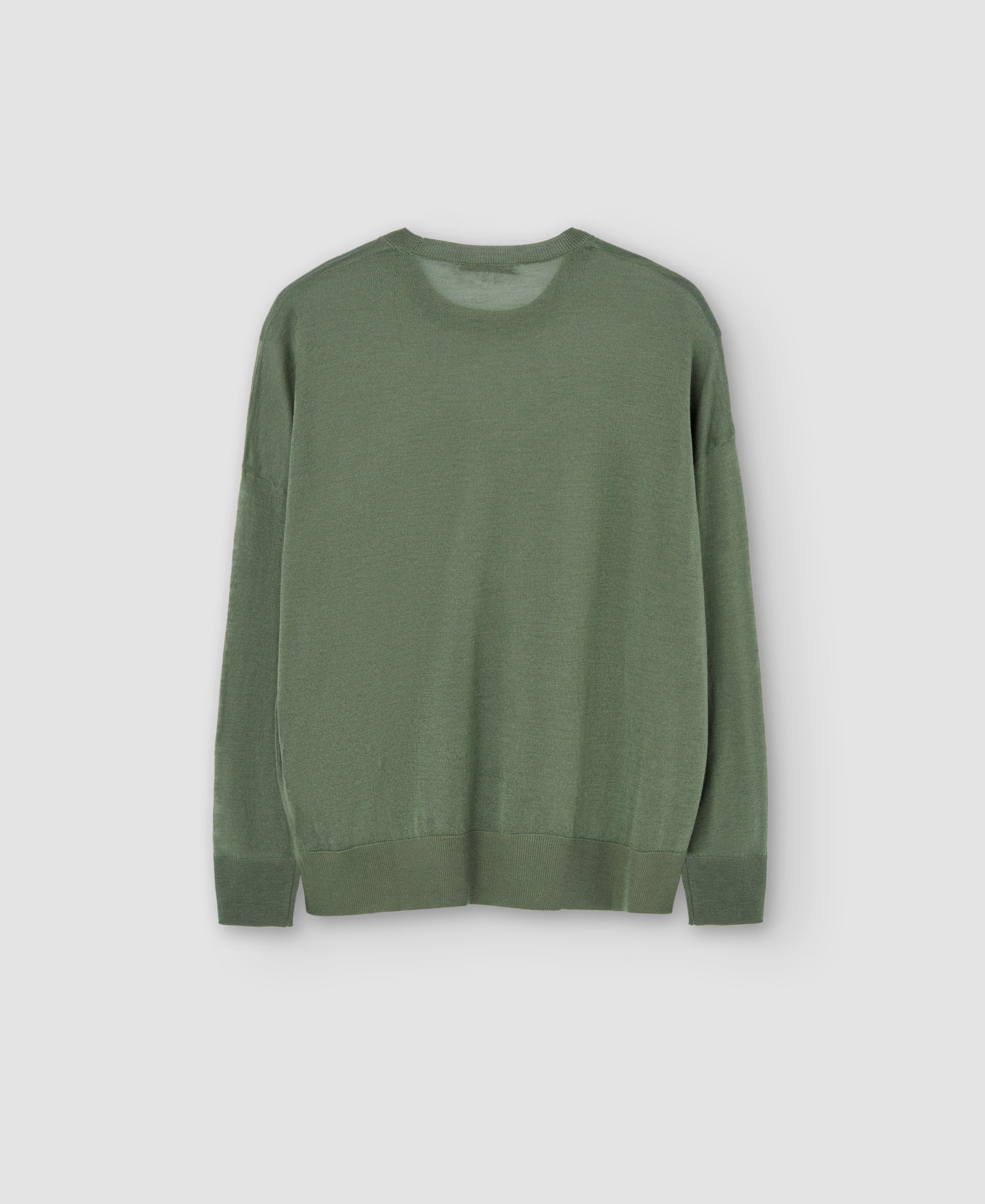 Women Jersey | Ike Green Merino Wool Sweater by Spanish designer Adolfo Dominguez
