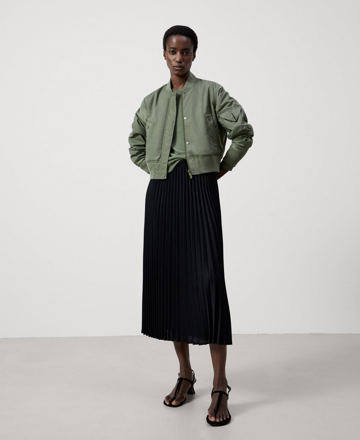 Women Jersey | Ike Green Merino Wool Sweater by Spanish designer Adolfo Dominguez