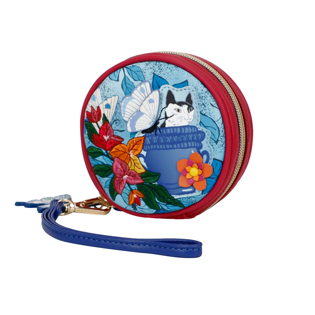 Greek Garden Round Zip Purse