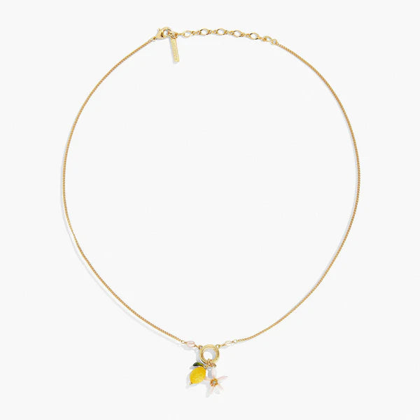 LEMON AND LEMON BLOSSOM PENDANT NECKLACE | APMI3041