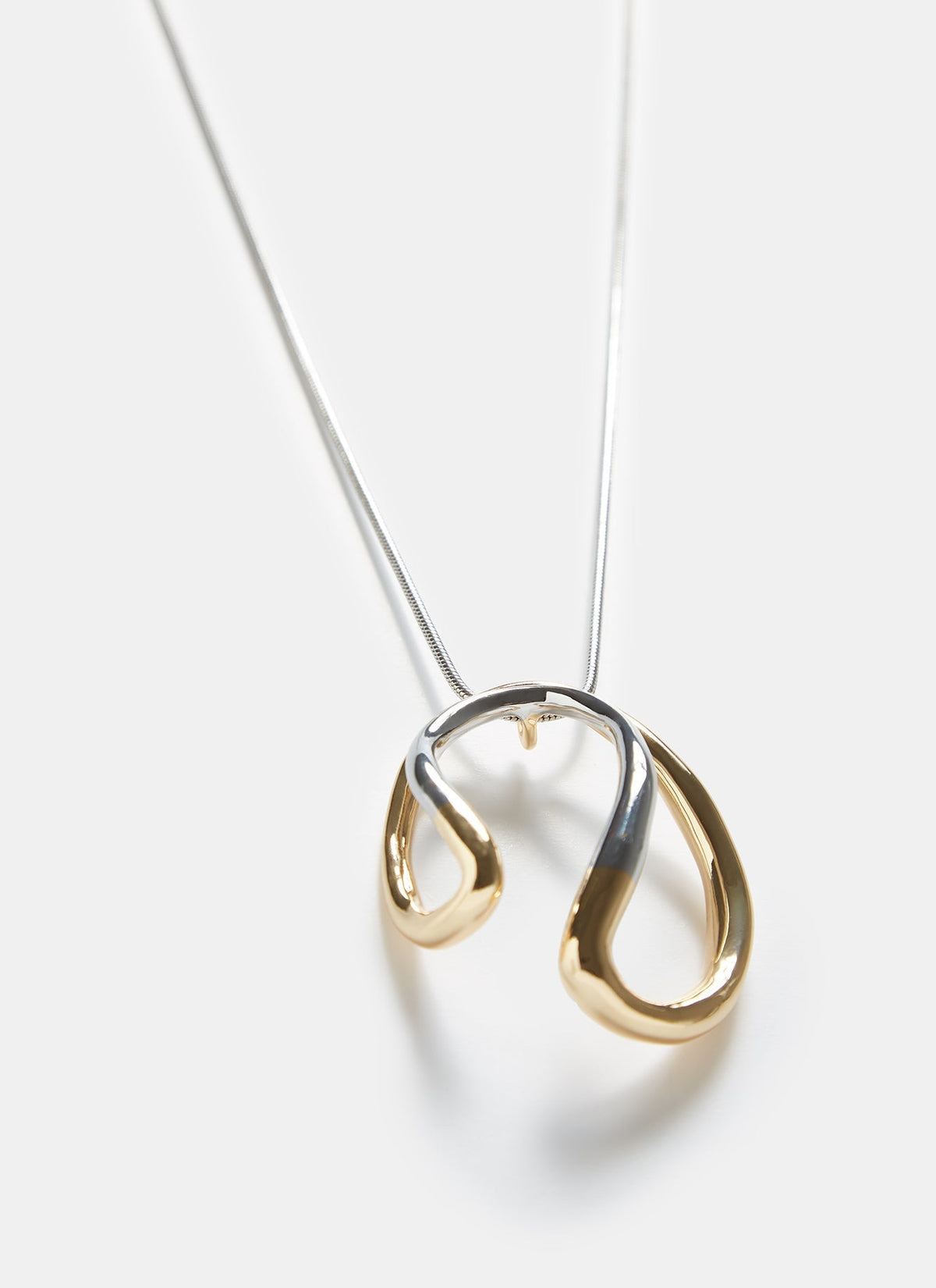 Women Necklace | Long Necklace With Two-Toned Pendant by Spanish designer Adolfo Dominguez