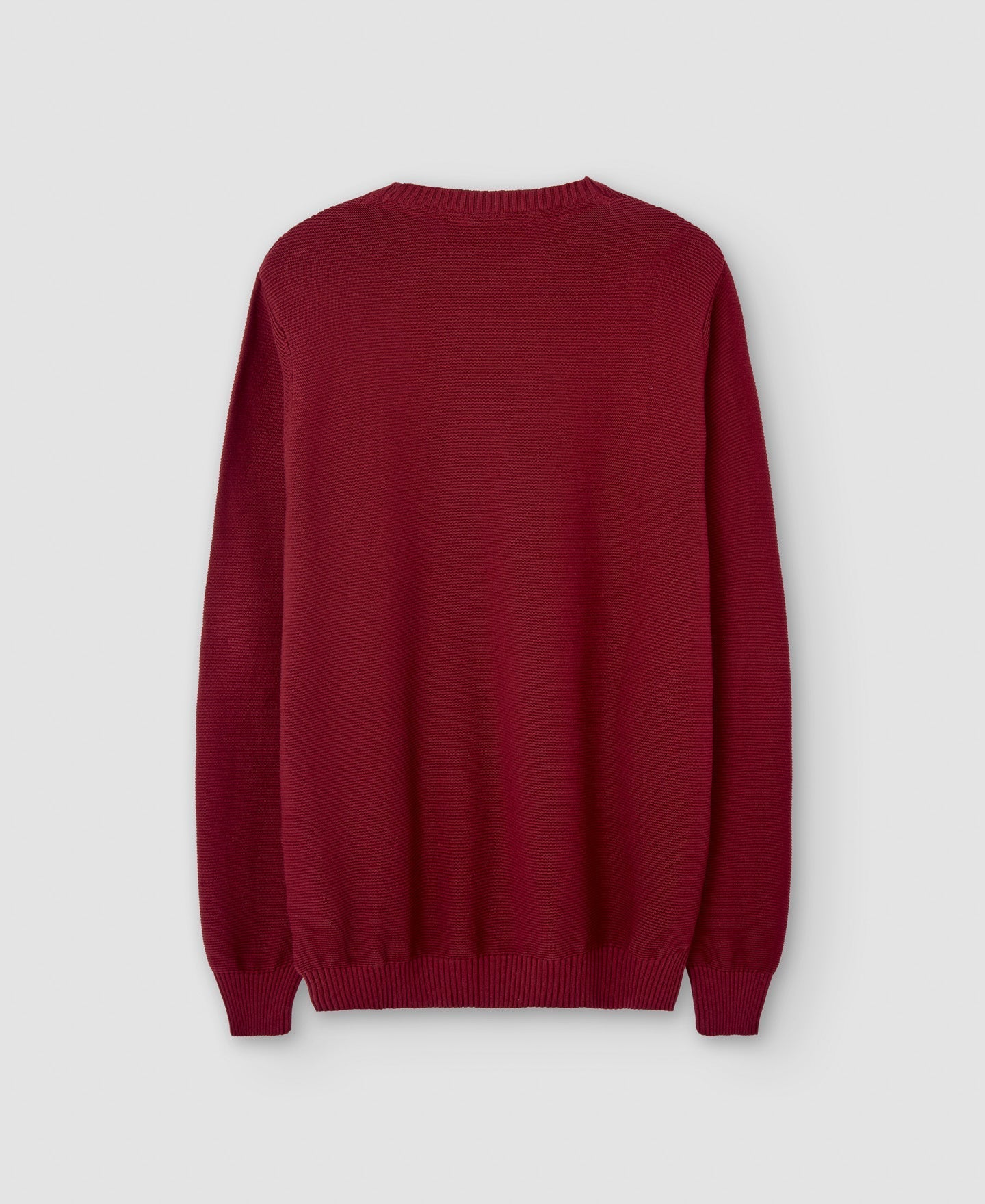 Men Jersey | Maroon Cotton Crew Neck Sweater by Spanish designer Adolfo Dominguez