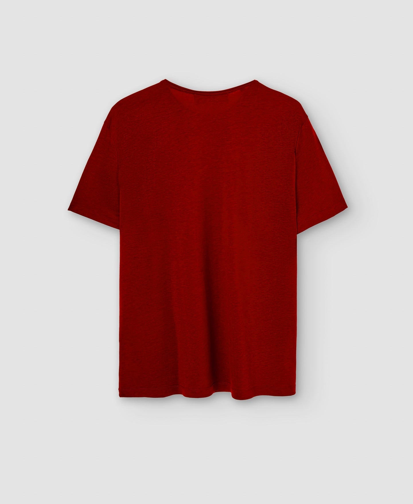 Men T-Shirt (Short Sleeve) | Maroon Lyocell Crew Neck T-Shit by Spanish designer Adolfo Dominguez