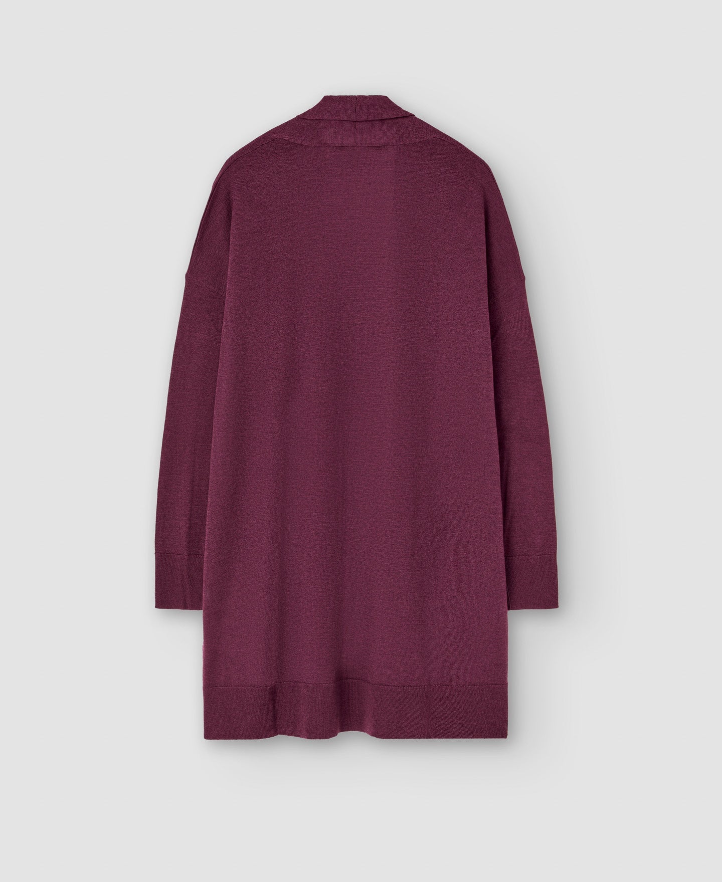 Women Knit Jacket | Maroon Responsible Merino Wool Jacket by Spanish designer Adolfo Dominguez