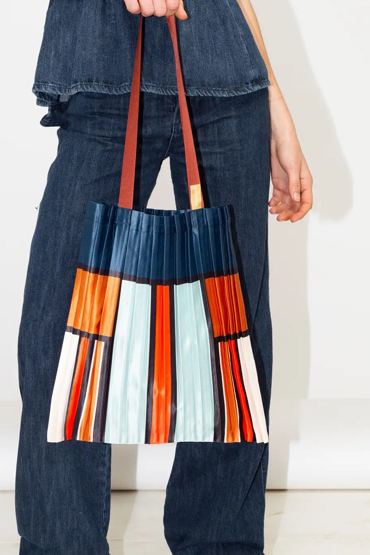 Multitudes Satin Pleated Chia Tote Bag