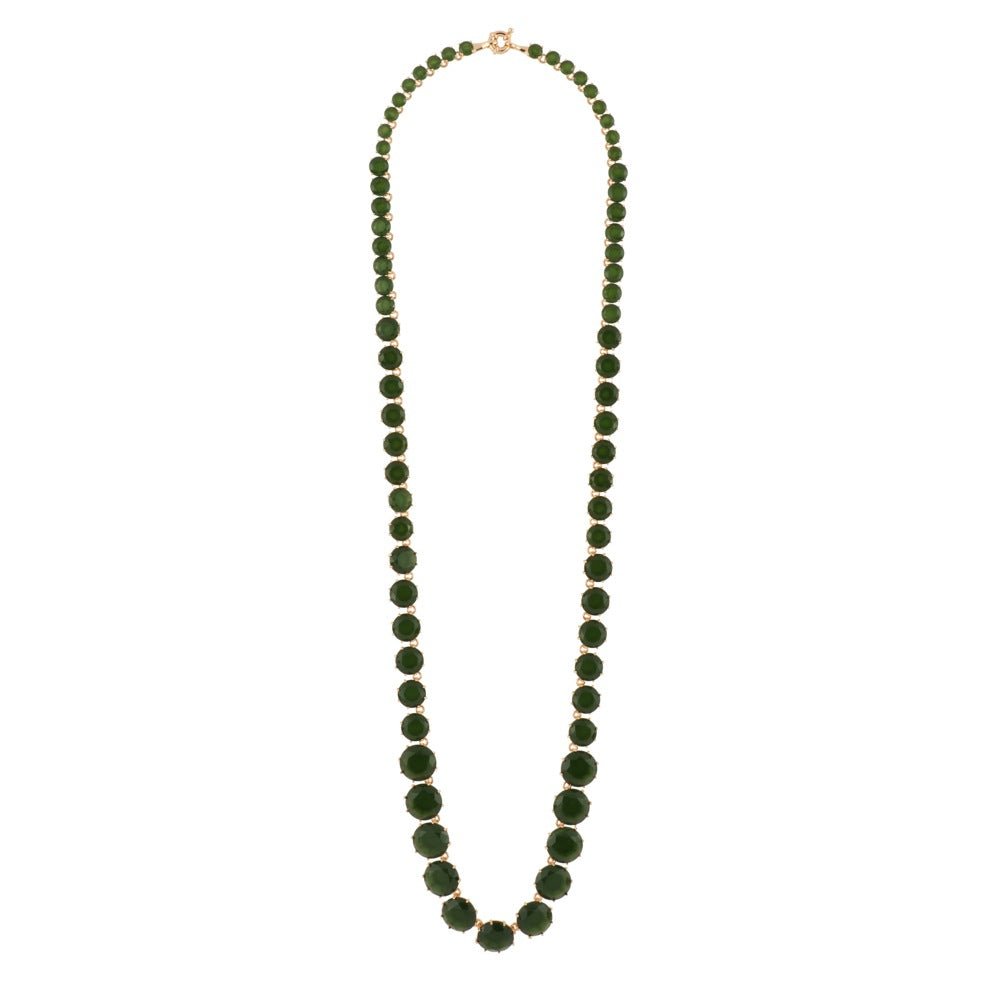 La Diamantine Forest Green Necklace | aeld3191