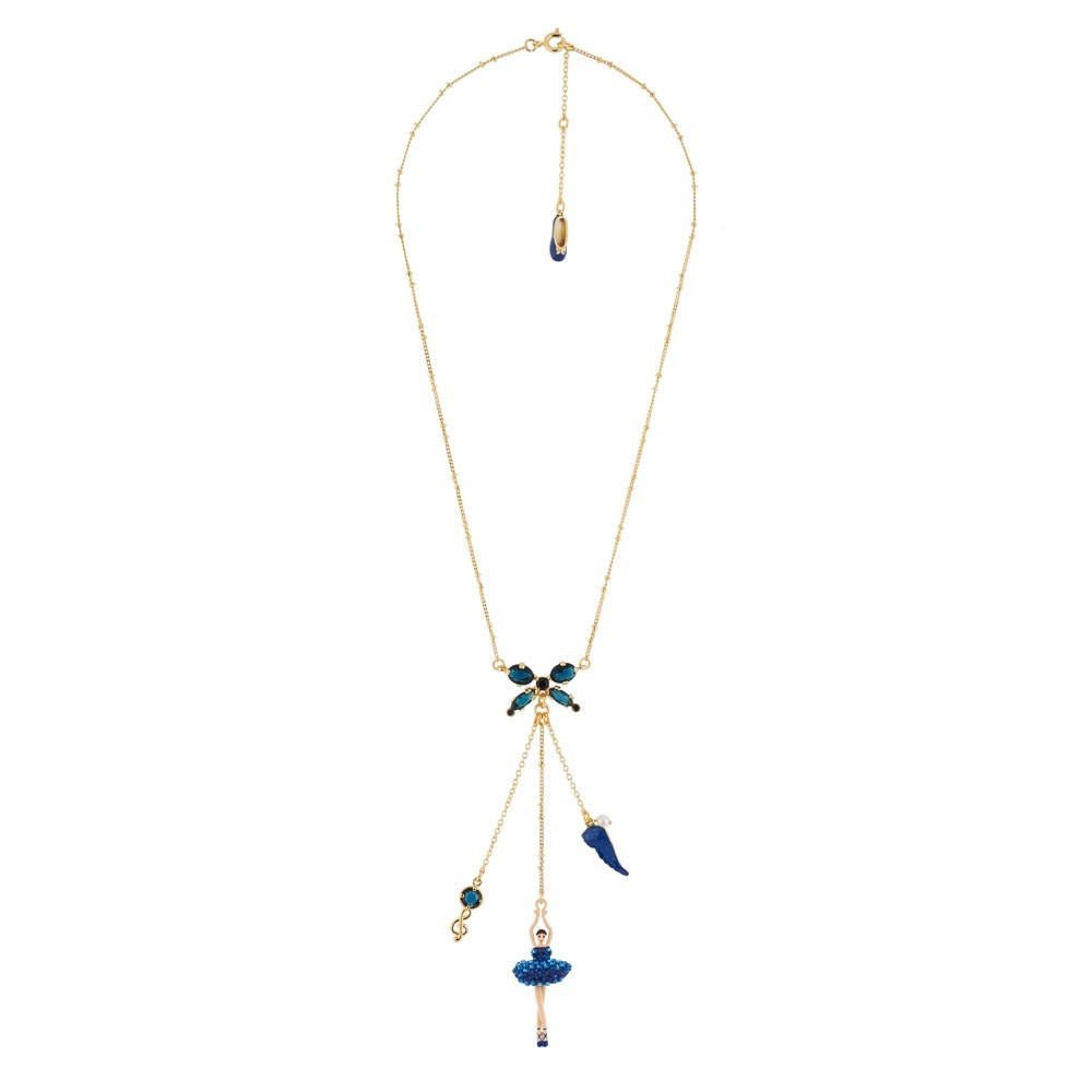 Pas de Deux Lux Rhinestones Aurora Blue Necklace | AGDDL3021