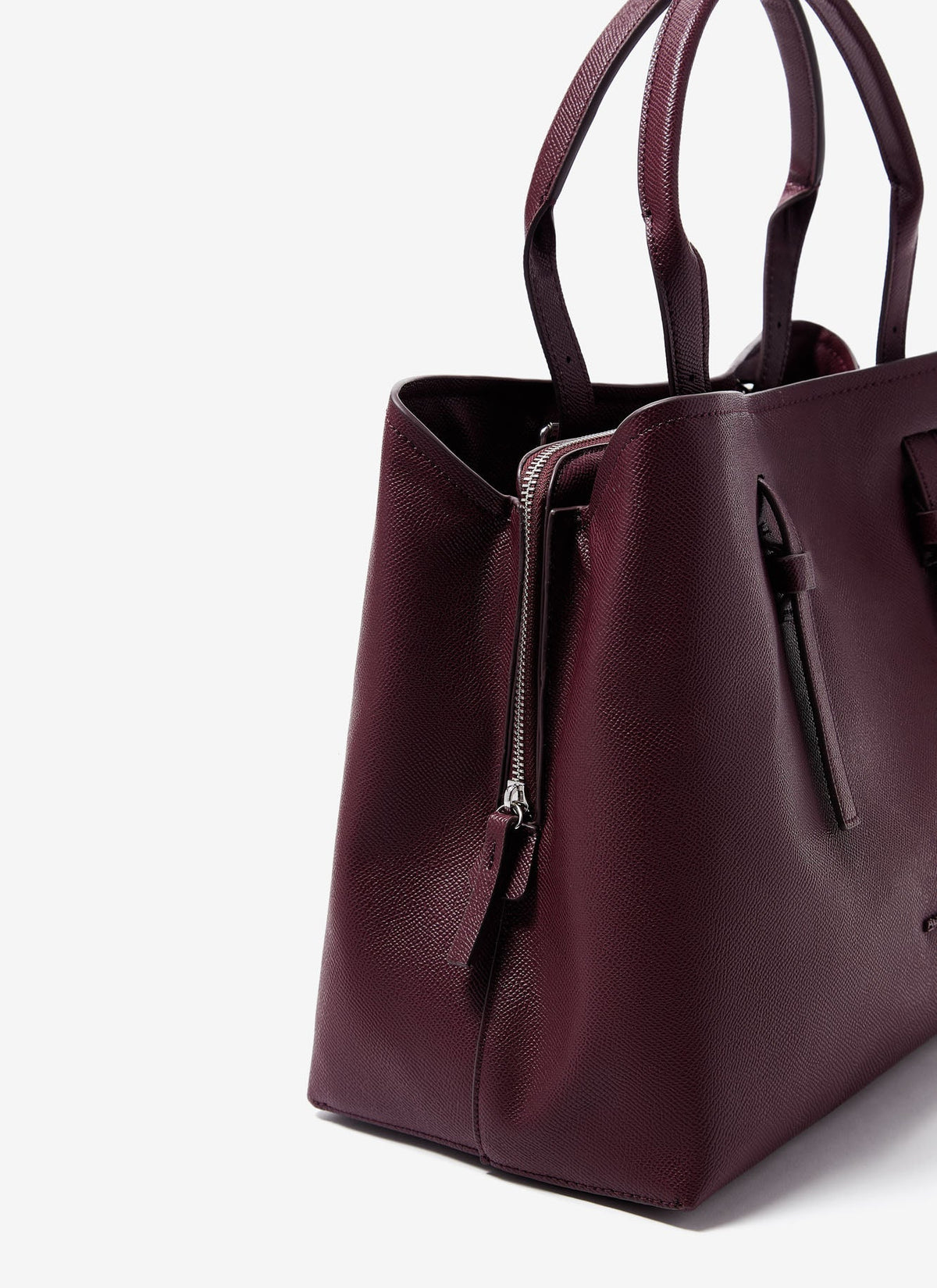 Women Bags | Red Vegan Saffiano City Bag by Spanish designer Adolfo Dominguez