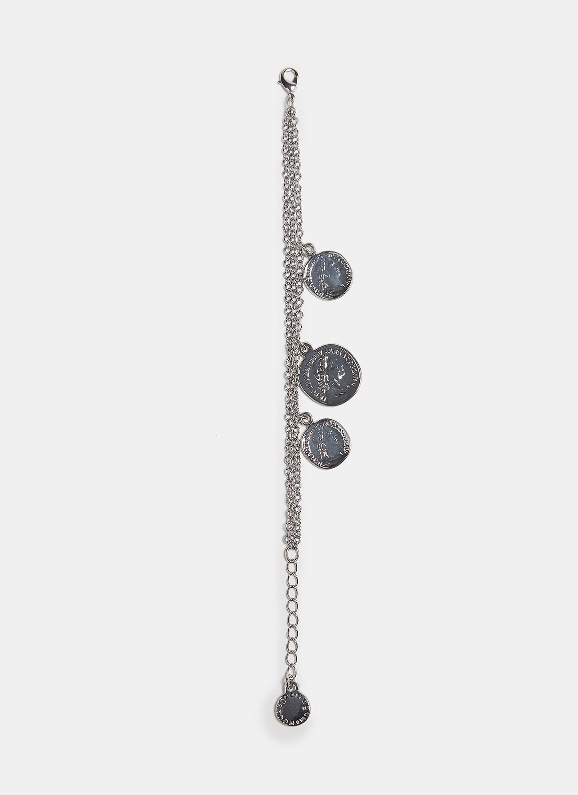 Women Bracelet | Silver Bracelet With Coin Charms by Spanish designer Adolfo Dominguez