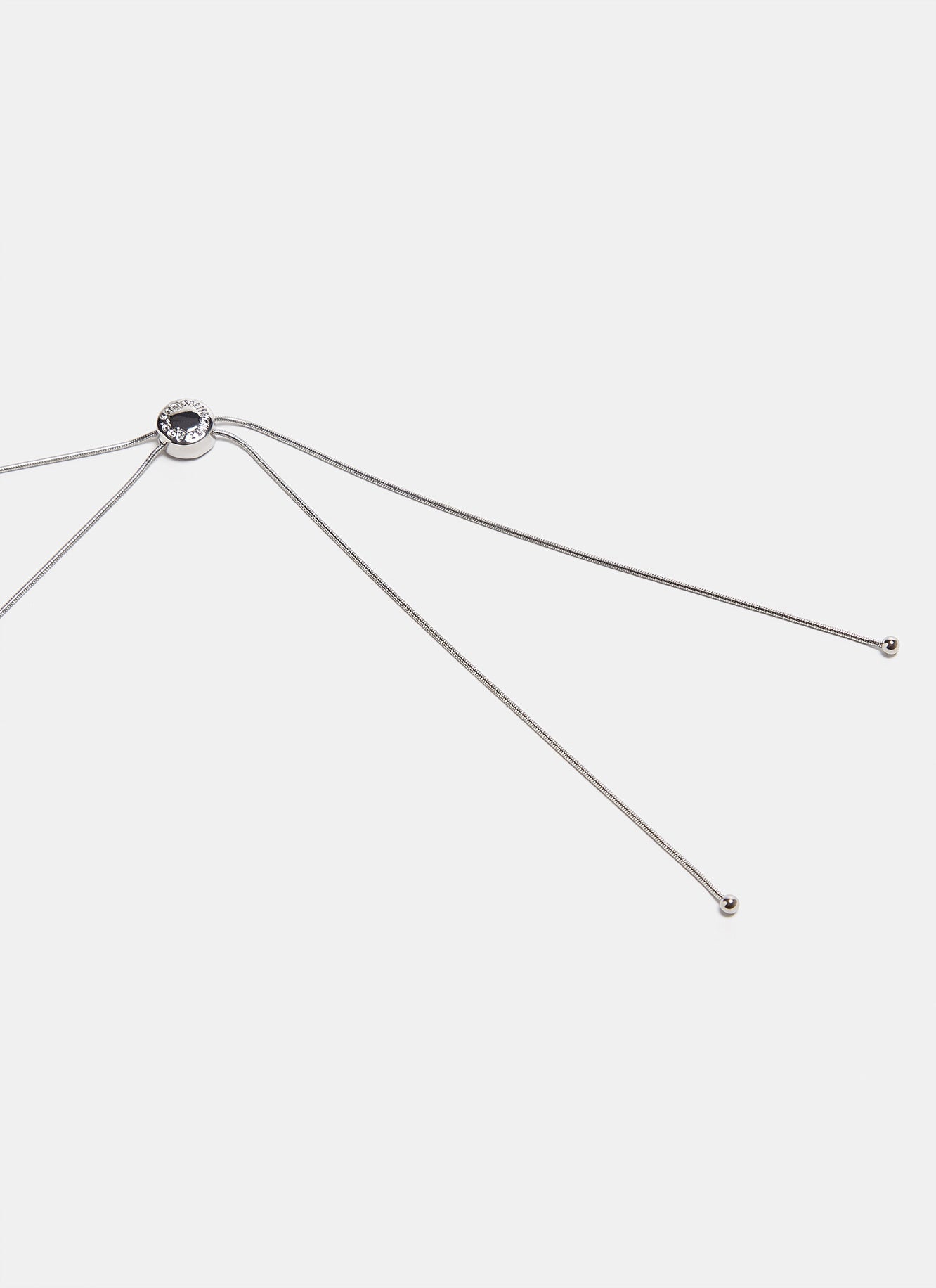 Women Necklace | Silver Color Long Necklace With Organic Pendant by Spanish designer Adolfo Dominguez