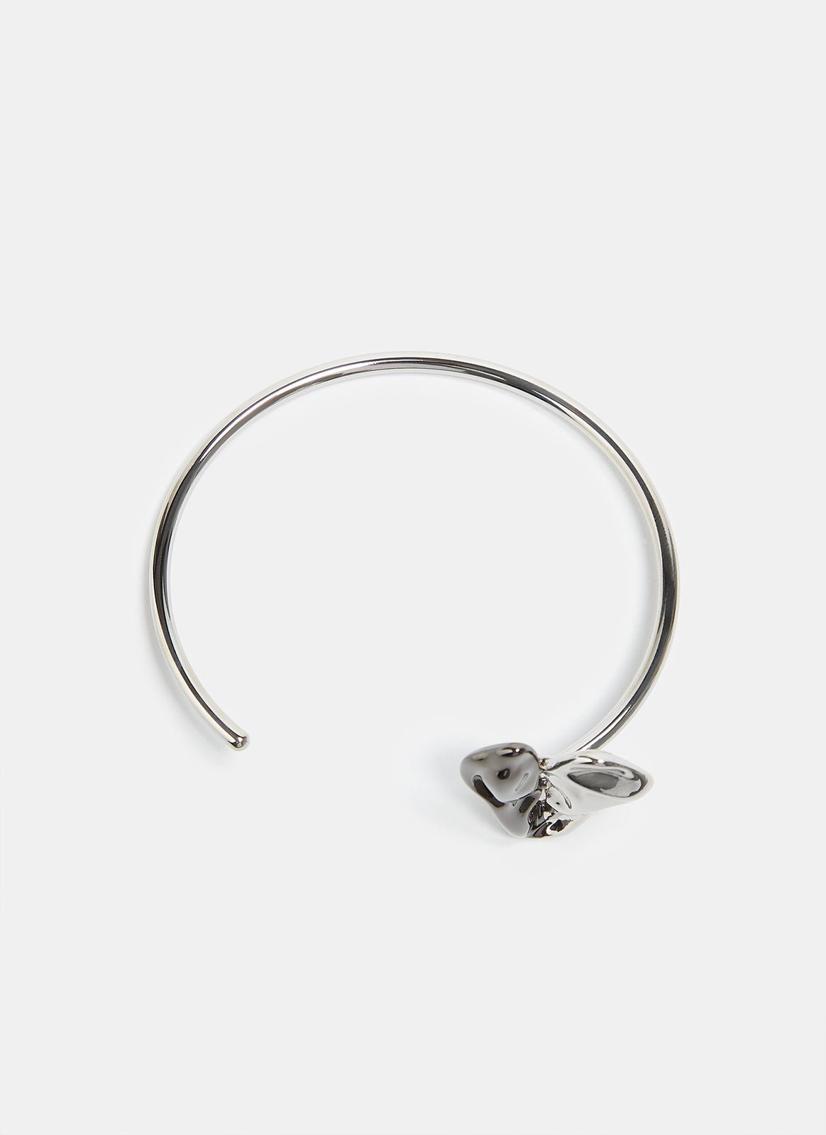 Women Bracelet | Silver Slim Bracelet With Creased Shape by Spanish designer Adolfo Dominguez
