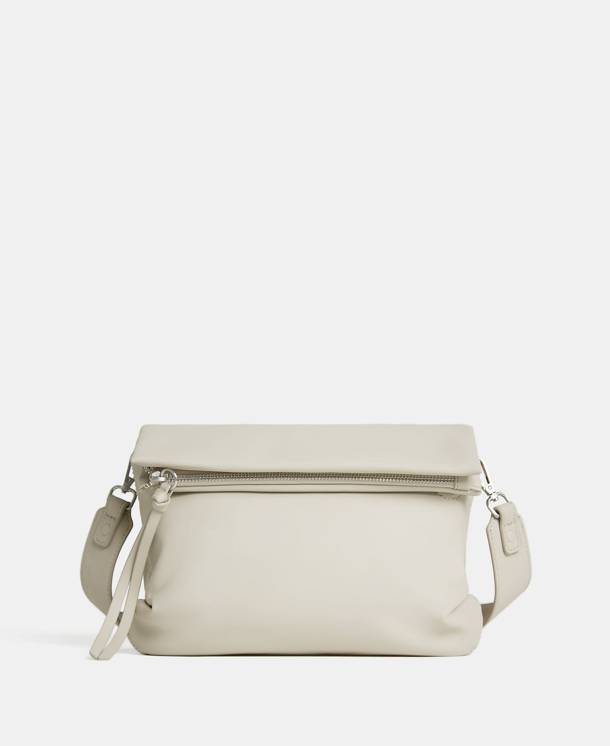 Women Bags | Stone Recycled Polyester Pleated Messenger Bag by Spanish designer Adolfo Dominguez