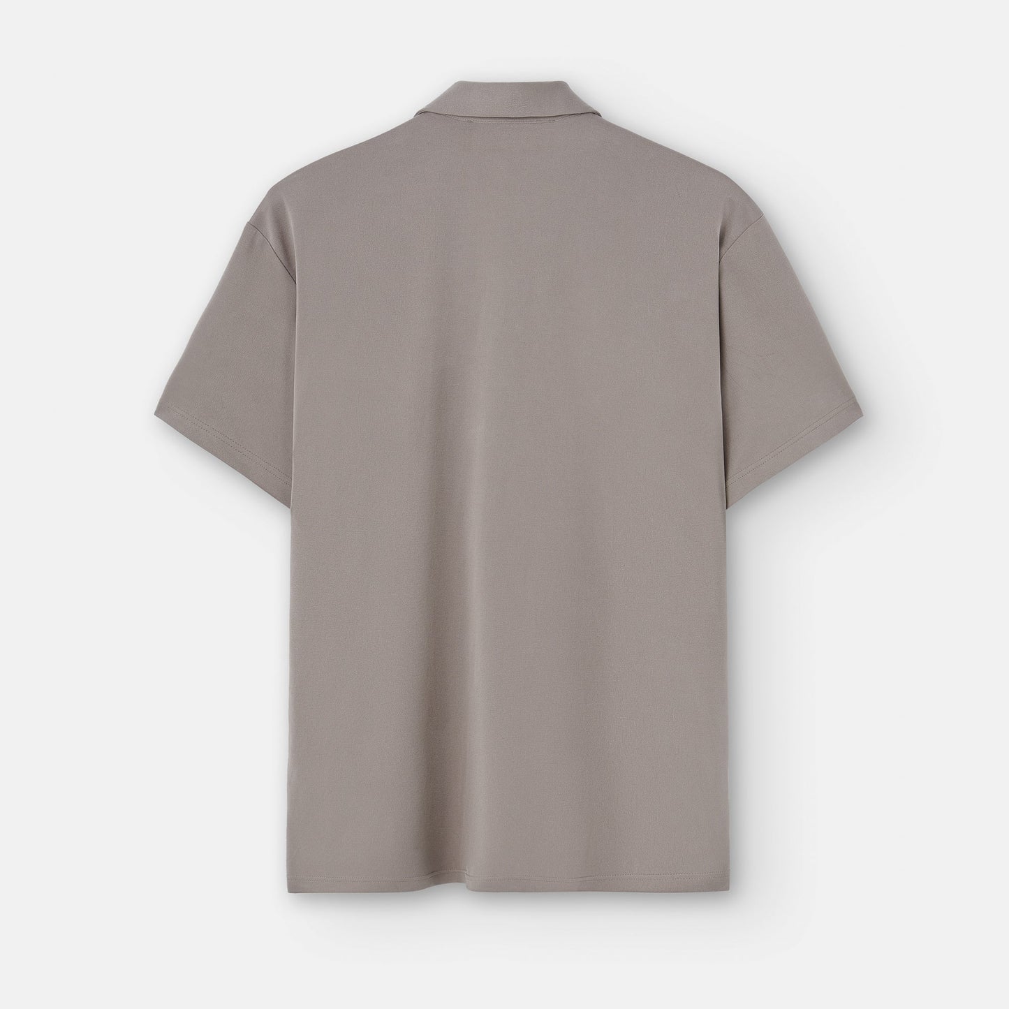 Men Polo | Stone Responsible Modal Bowling Shirt by Spanish designer Adolfo Dominguez