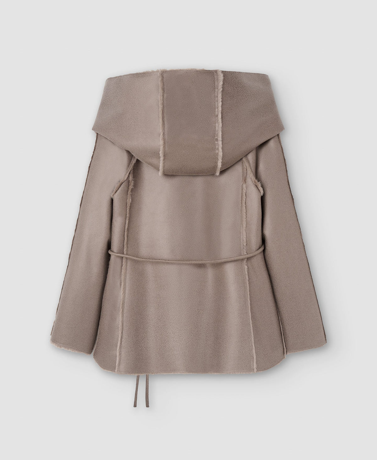 Women Ecoleather | Taupe Coat by Spanish designer Adolfo Dominguez