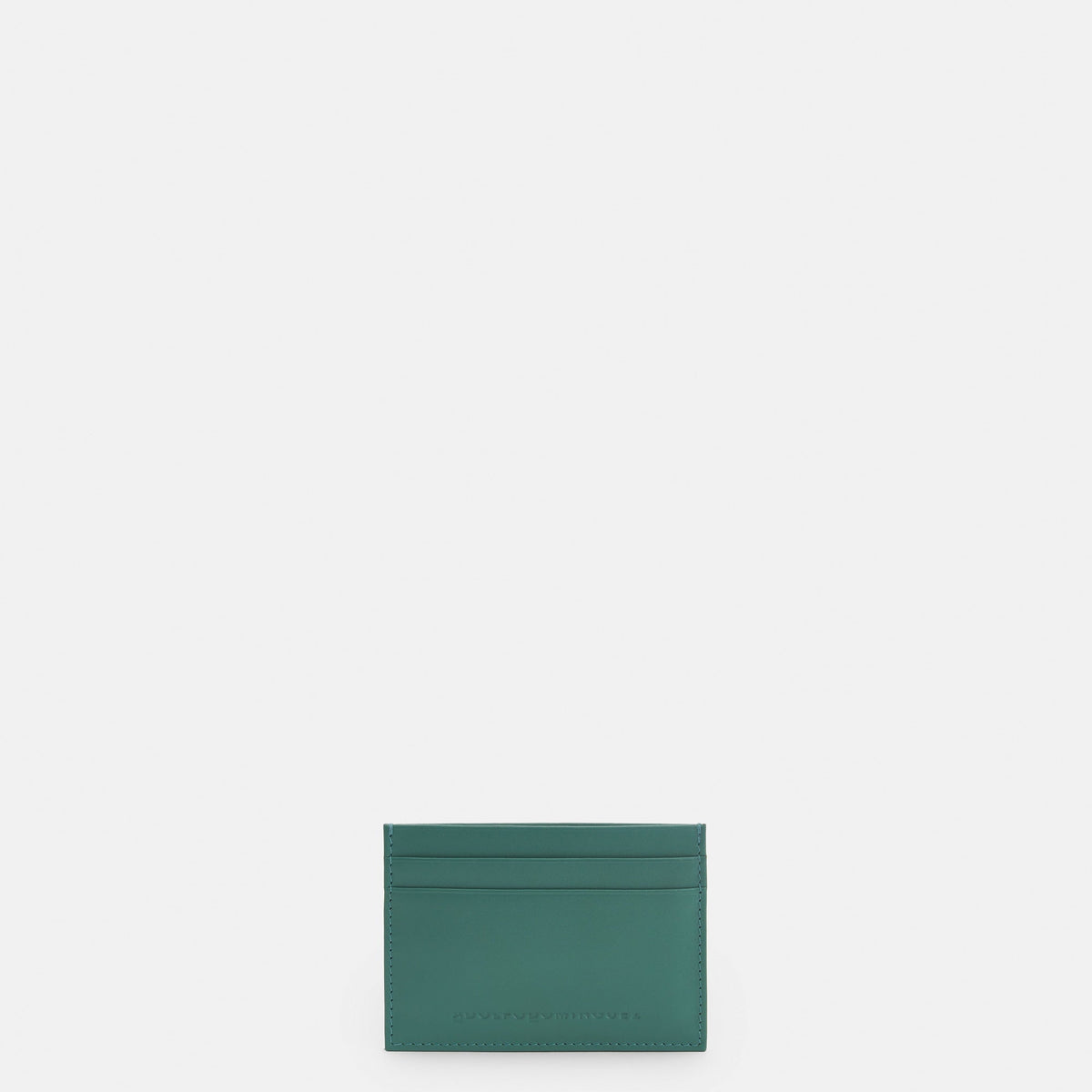 Men Wallet | Topazblue Leather Logo Card Holder by Spanish designer Adolfo Dominguez