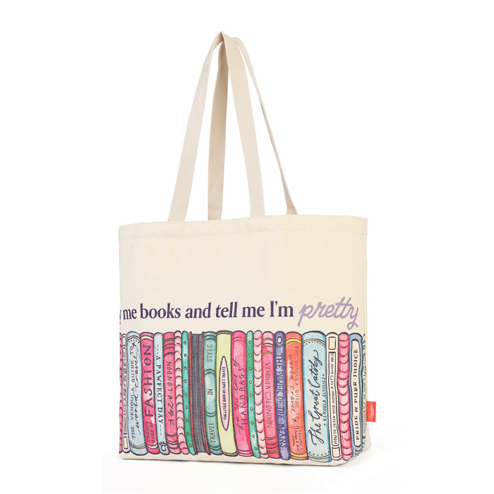 Vendula London Travelling Library Bookshop Canvas Tote Bag – view 3