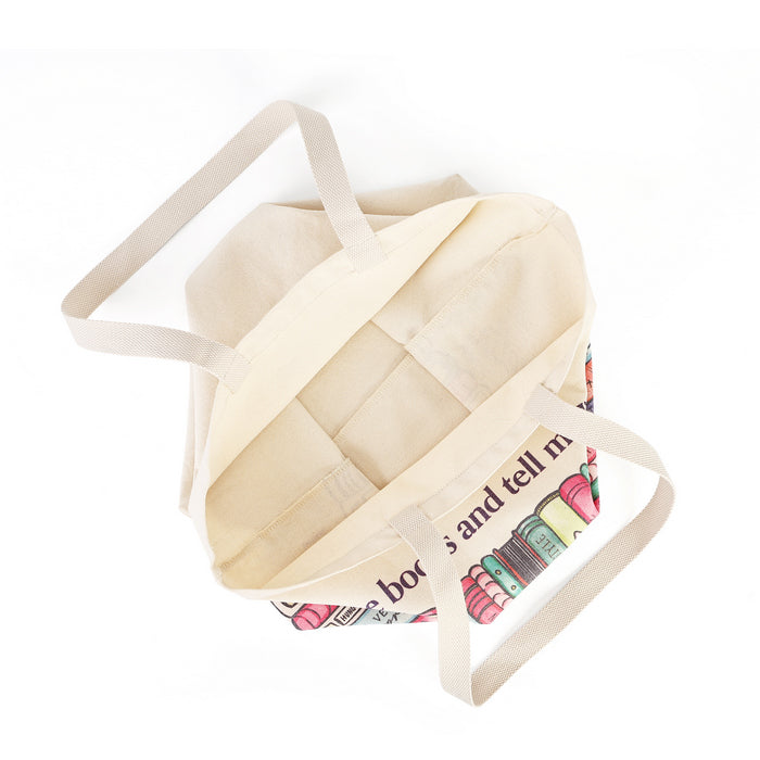 Vendula London Travelling Library Bookshop Canvas Tote Bag – view 6