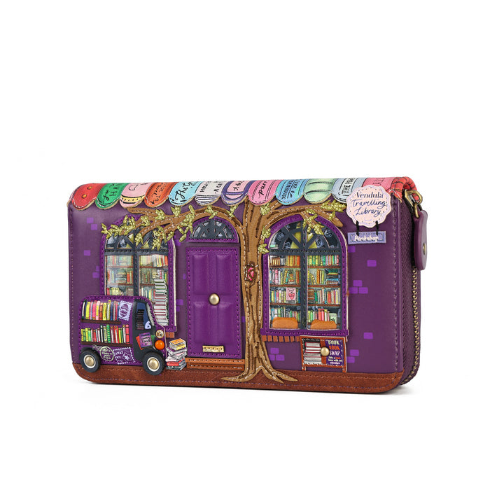Vendula London Travelling Library Bookshop Large Ziparound Wallet – view 4