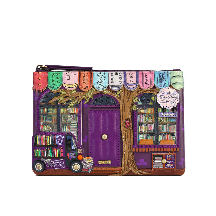 Vendula London Travelling Library Bookshop Zipper Key Coin Purse – view 3