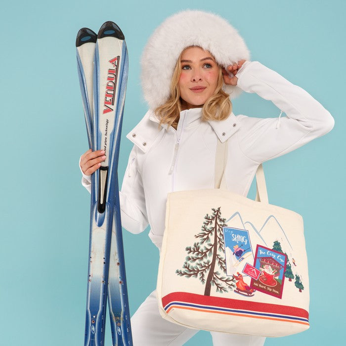 Vendula London Vendula Slopes Canvas Tote Bag – model shot