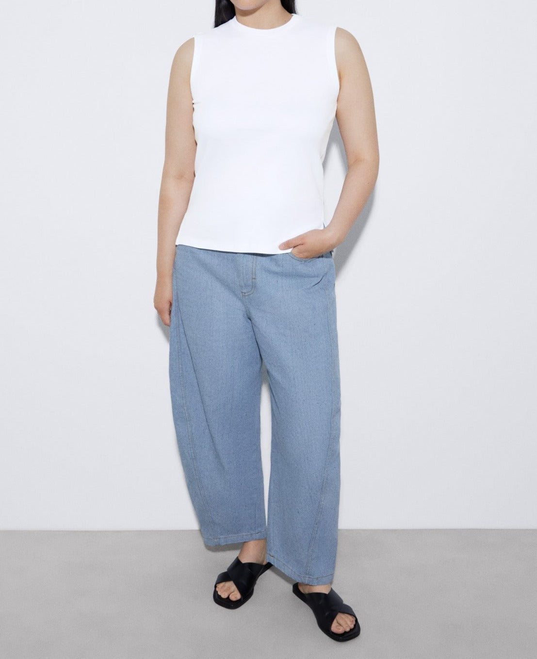 Women T-Shirt (Short Sleeve) | White Cotton Crew Neck T-Shirt by Spanish designer Adolfo Dominguez