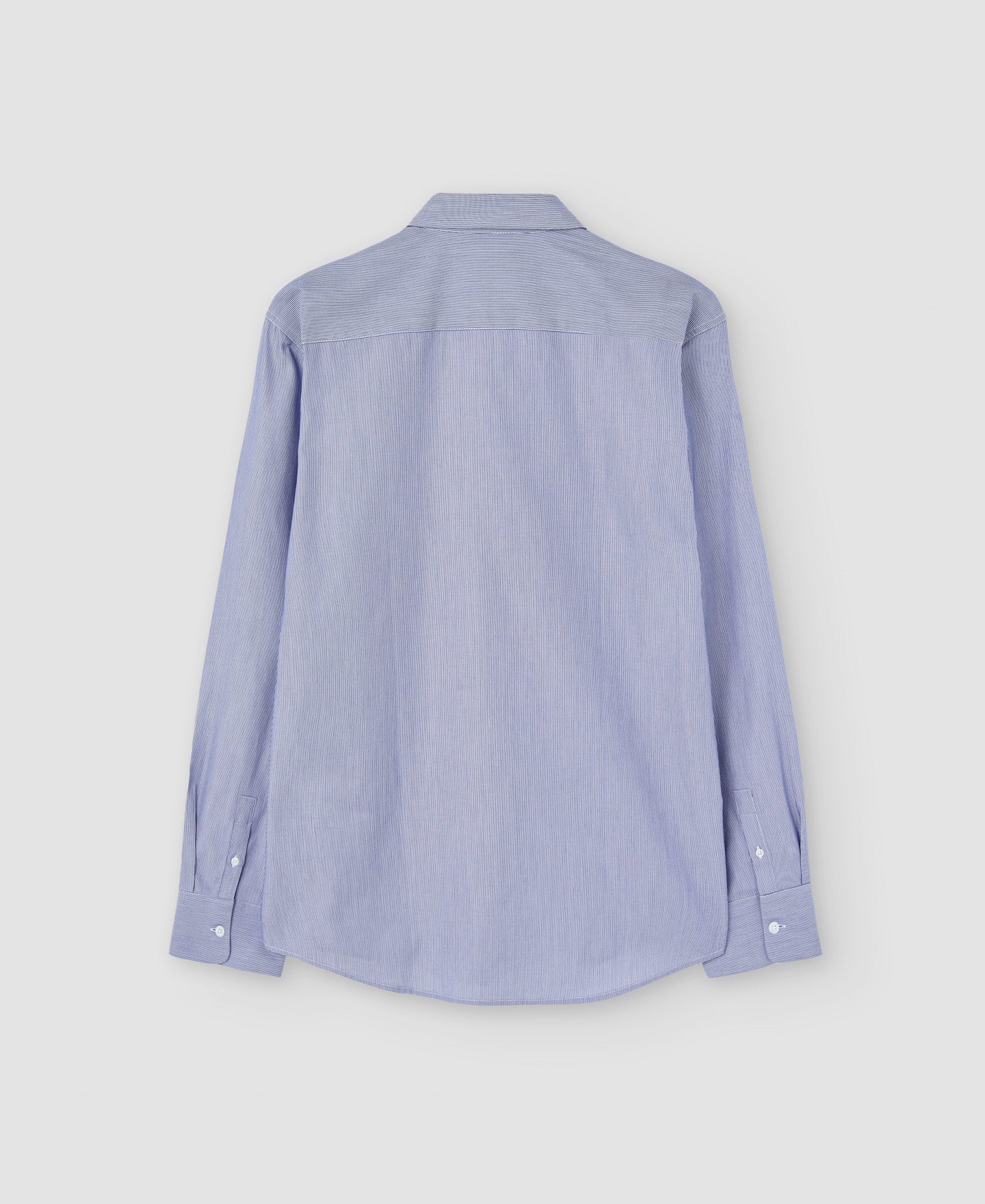 Men Shirt | White/Blue Stripe Striped Shirt by Spanish designer Adolfo Dominguez