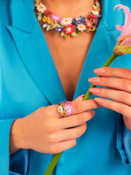 Wild Flower Bouquet Cocktail Ring | appo6011