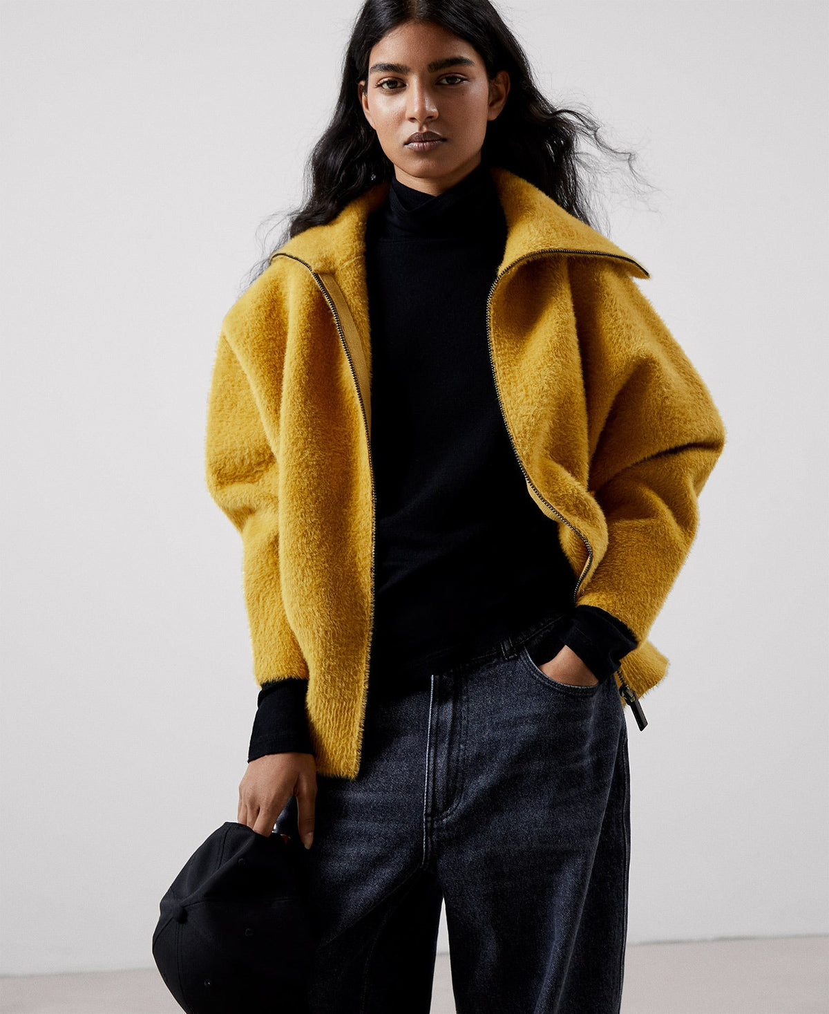 Women Knit Jacket | Yellow Jacket by Spanish designer Adolfo Dominguez