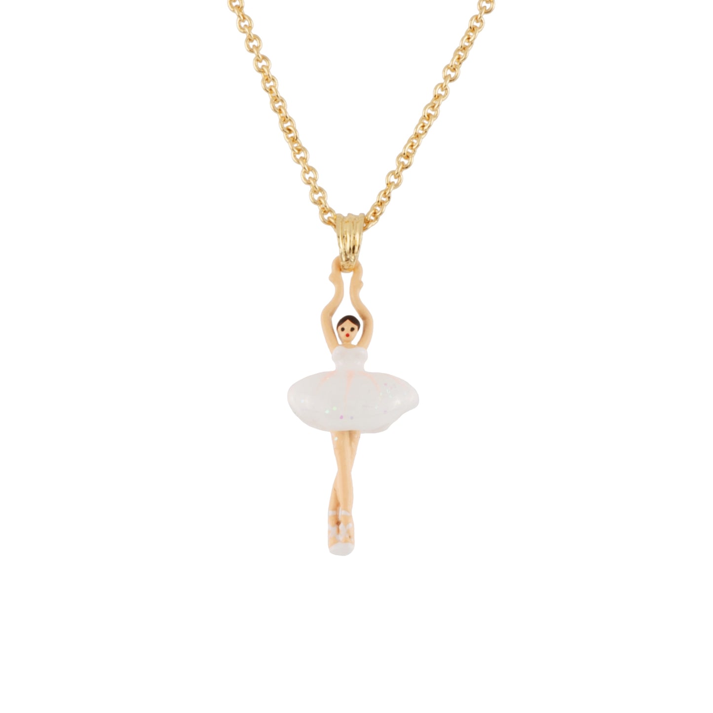 Mini Pas De Deux Ballerina White Necklace | MINI-PAS-DE-DEUX-BALLERINA-WHITE-NECKLACE-AEMDD3011