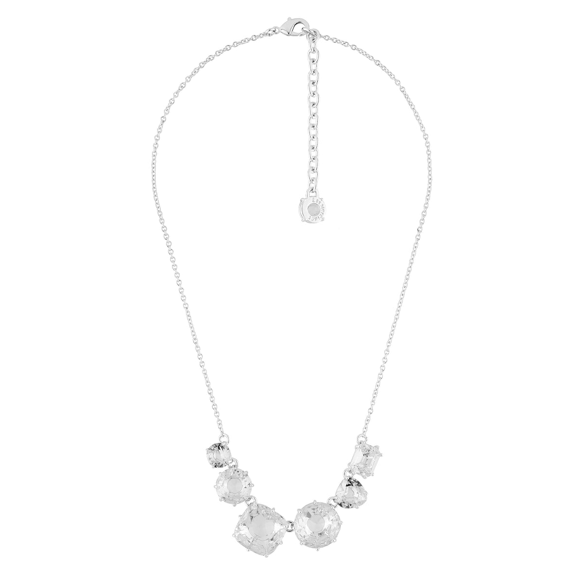 Silver 6 Stones La Diamantine Thin Necklace | AILD3313