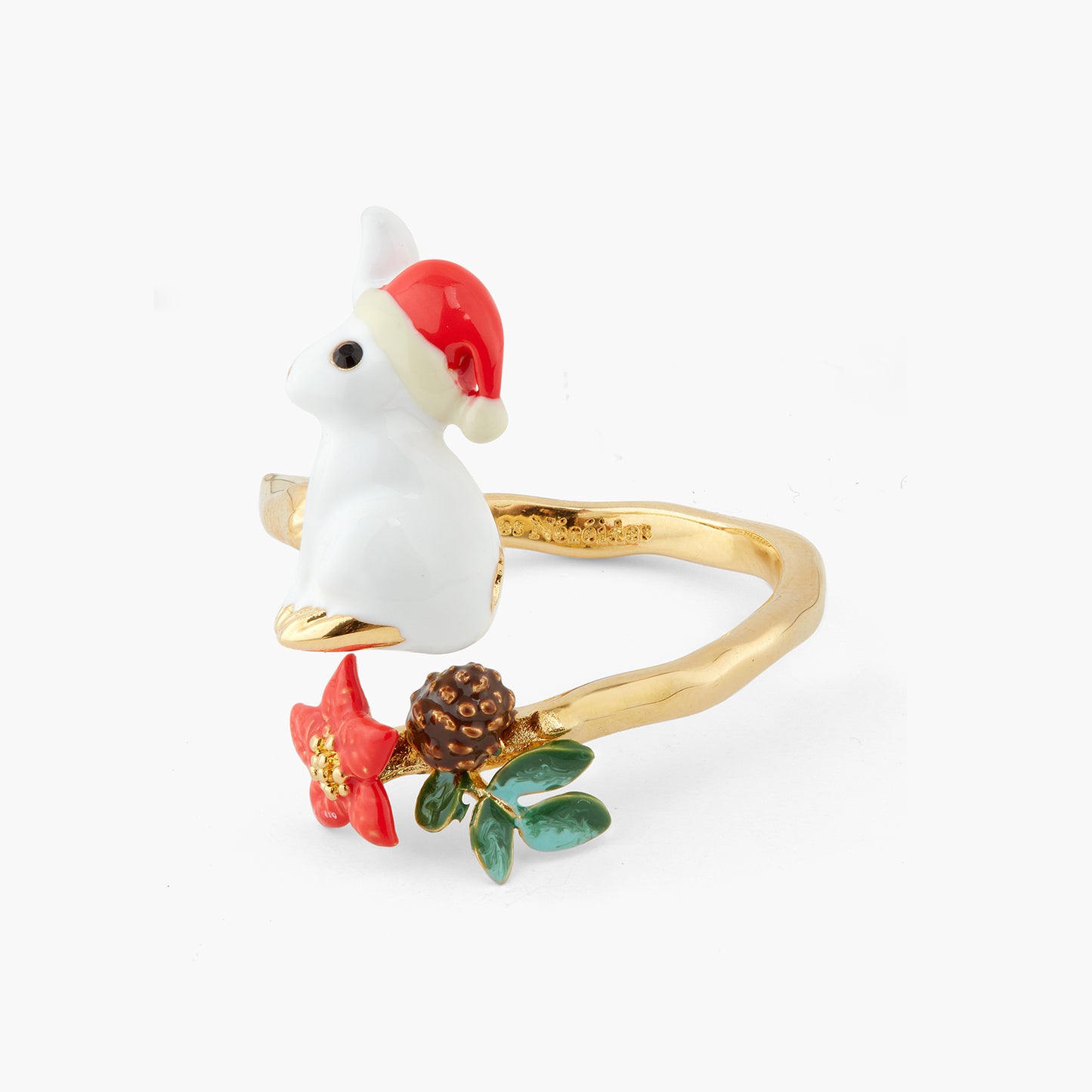 Enchanted christmas rabbit adjustable ring | AQNE6021