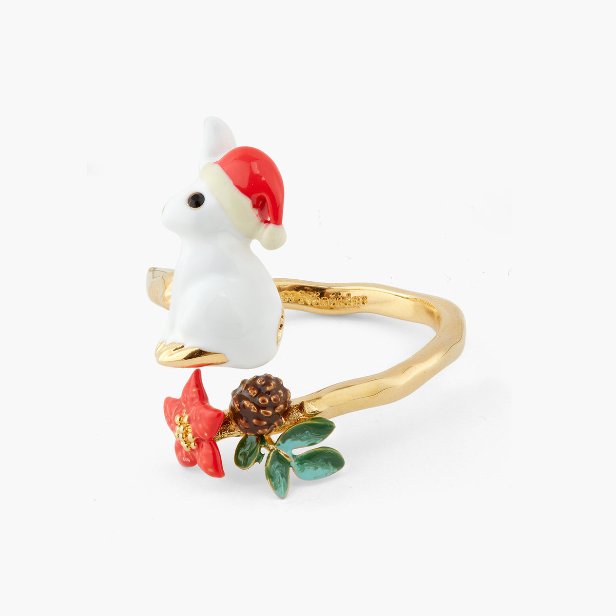 Enchanted Christmas Rabbit Adjustable Ring | AQNE6021