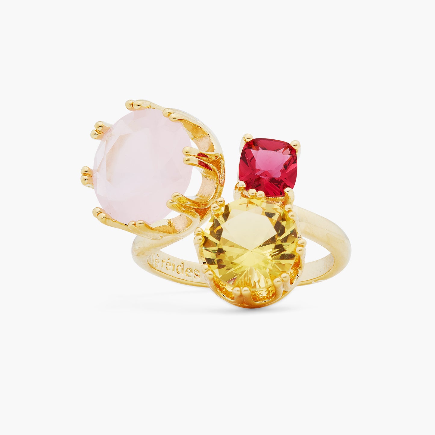 Pink And Yellow Stones You And Me Ajustable Ring | ARCL6041