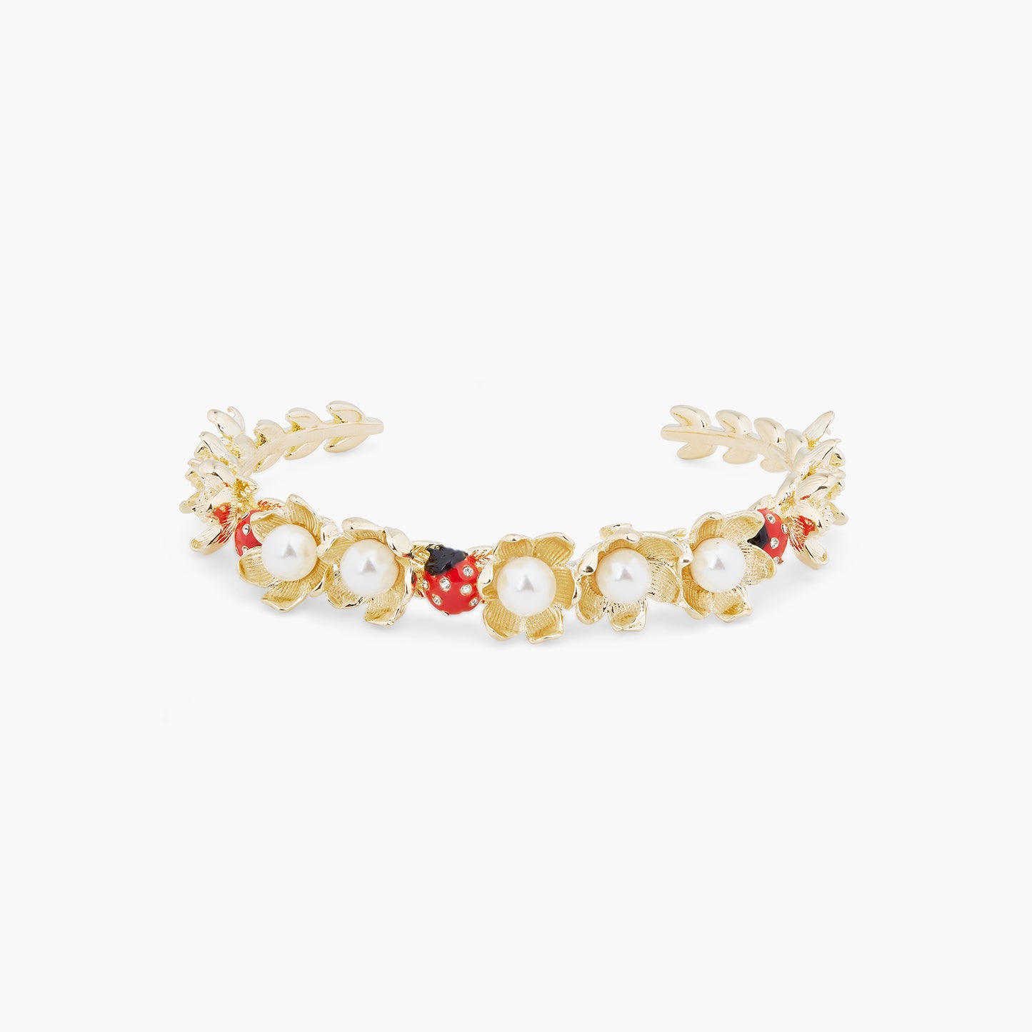 Ladybirds And Wood Anemone Bangle Bracelet | ARLP2011