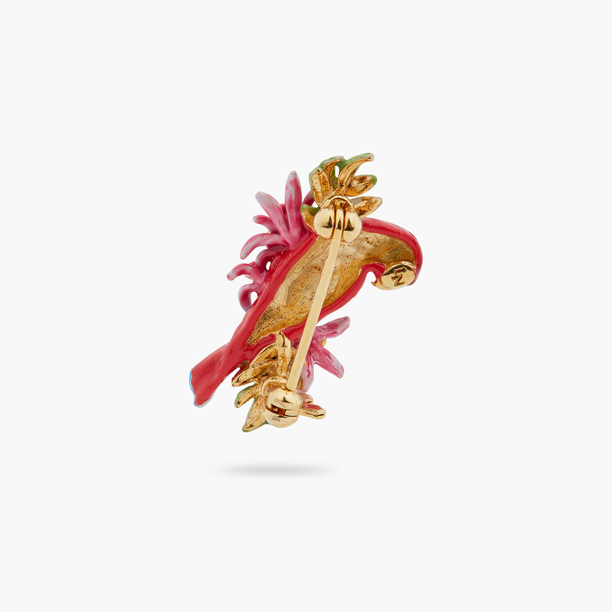 Parrot And Wild Flower Brooch | ARPA5011